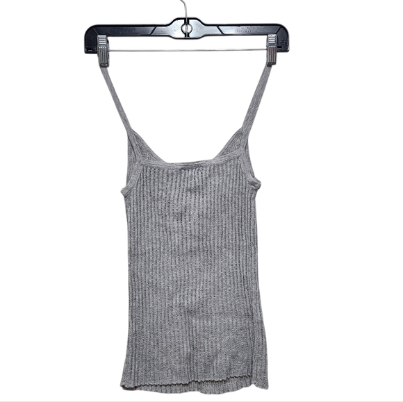 Vtg Y2K Moda International Victoria's Secret Gray Ribbed Babydoll Camisole Tank - Picture 7 of 8